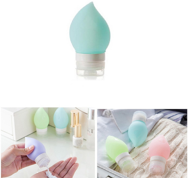 화장품소분 위생 실리콘 리필용기 로션공병 75ml 휴대용 화장품공병 소분통 휴대용기 로션용기 샴푸통, 1개, 그린