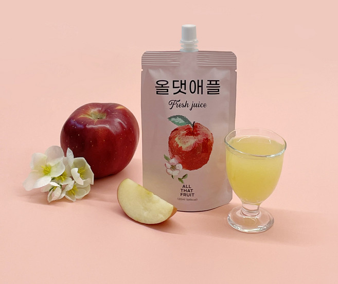 1+1 올댓애플 청송 사과즙, 120g, 60개