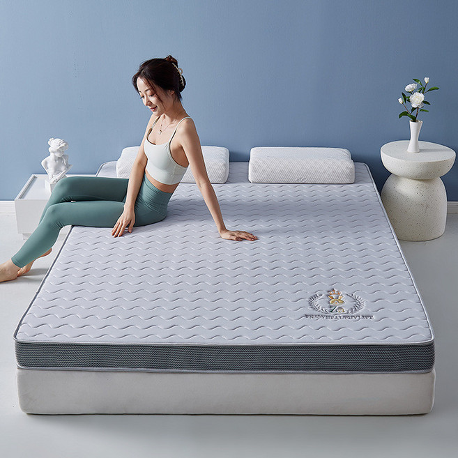 針織刺繡乳膠床墊 加厚可折疊收納 學生單雙人榻榻米墊 Q彈護腰護脊 100x200公分 10公分厚, 吉祥兔灰色-厚度10cm-拒絕塌陷-熱銷,100*200 cm
