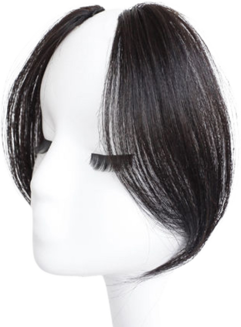 사이드뱅 숱추가 부분가발 볼륨패치 한쌍, 1개, 블랙