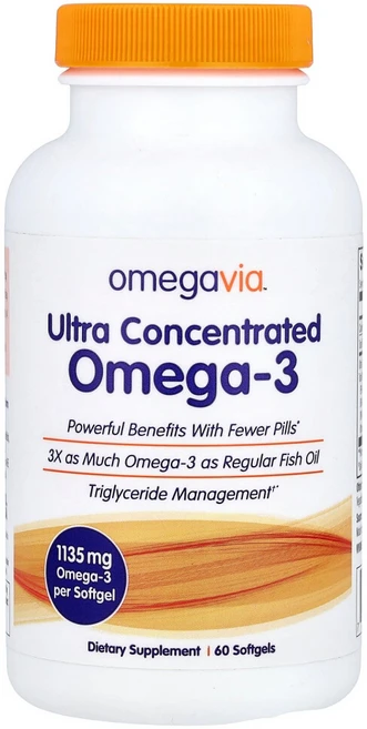 오메가비아 울트라 오메가-3 1135mg 60 정 OmegaVia, 1개, 60정 - 쿠팡