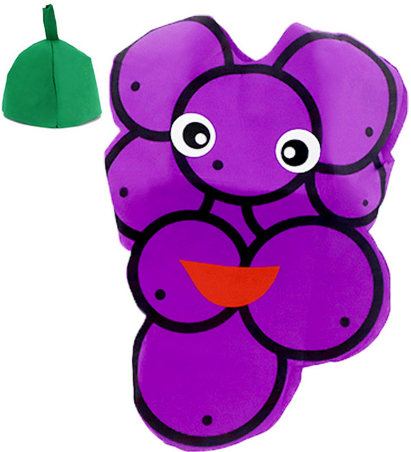 23 할로윈 역할놀의 의상, 1개, 26_아동 역할놀이 과일 의상 (포도)