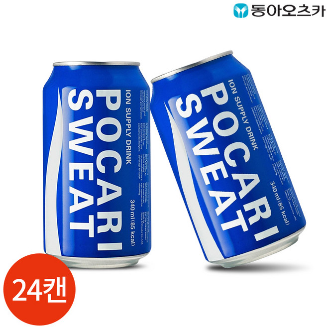 CL 동아 포카리 스웨이트 340ml x 24캔 업소용 스파클링 사이다 탄산음료대용량 청량음료, 24개