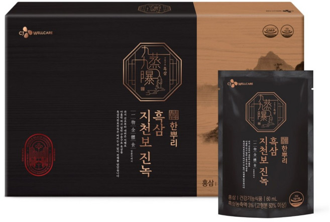CJ한뿌리 흑삼지천보진녹60ml x 30포, 1개, 1.8L