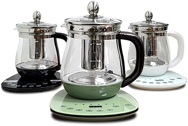 이즈홈 스마트 1.8L 티포트 약탕기 커피포트 분유포트 전기포트 전기주전자, 올리브그린