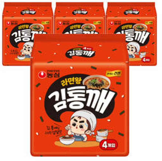 코스트코 농심 라면왕 김통깨 100G X 12개 + 더메이런손소독제, 16개