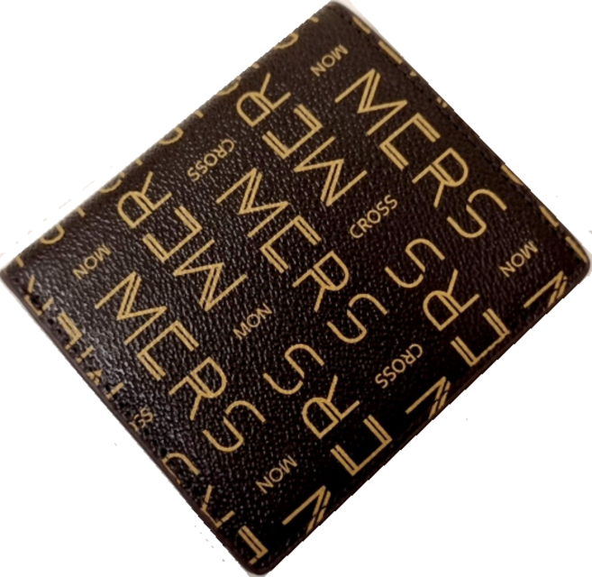 몽크로스 [뉴코아 창원점] MONCROSS 스크래치 강한 로고무늬 남성지갑 중지갑 am1002