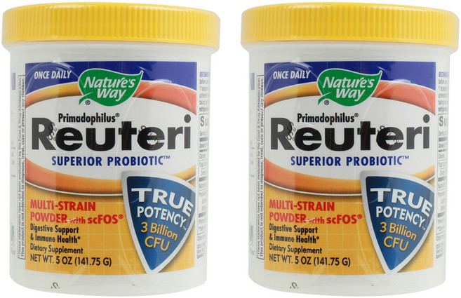 Nature's Way 然萃維 Primadophilus Reuteri 30億益生菌粉, 2罐, 141.75g