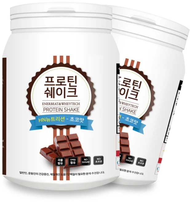 1+1 HN뉴트리션 단백질쉐이크 600g 4종/프로틴 선식 식사대용 보충제, 2개, HN 프로틴쉐이크(초코맛), HN 프로틴쉐이크(초코맛) - 쿠팡