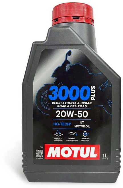 MOTUL 3000 PLUS 4T 20W-50機油, 1瓶, 1L