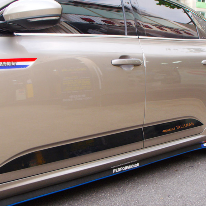 SM6 사이드 도어 스티커 도어가니쉬, 1세트, 카본블랙