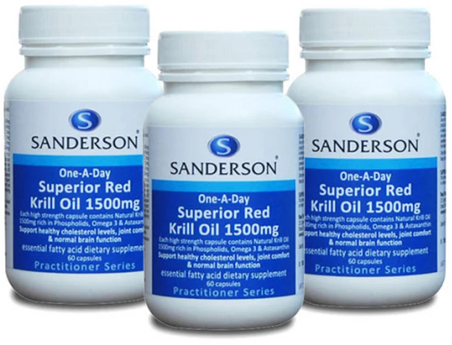 샌더슨 남극 크릴오일 1500mg 60캡슐 X 3개, 3통 180캡슐, 60정 - 쿠팡