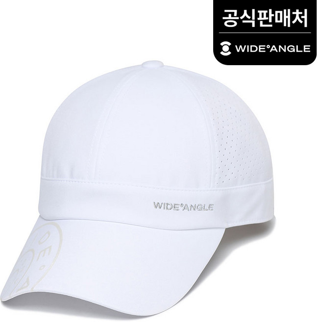 와이드앵글 공식 여성 CO 타공 리본 캡 WWM24C01W2 (정상가:79 000), White, 1개