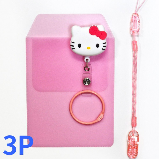 간호사 테이프걸이 릴홀더 널스포켓 키티 시나모롤 스프링 집게줄, 1개, 찐핑말랑키티_3P모음