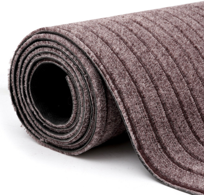 GAPINO 대형 카페트 논슬립 현관매트 업소용 출입구 미끄럼방지매트 사무실 배란다 로비 바닥매트 발판 스트라이프 잘라쓰는 발매트, 브라운, 1개