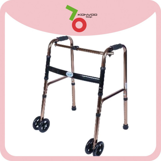 접이식 보행보조차 웰비 쌍바퀴워커 ZBW005, 1개