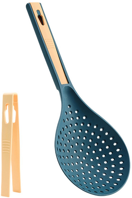 실리콘 타공 국자 그물 국자 건지기 조리용품, 1개