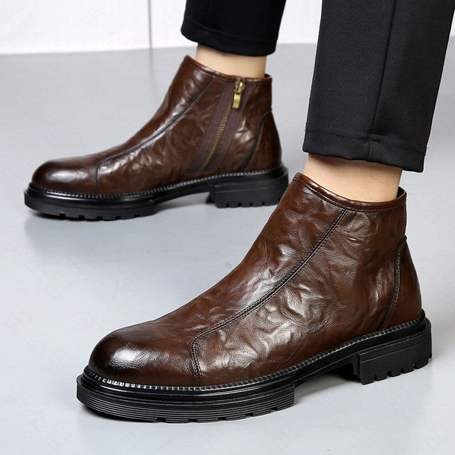 꽃소담 남자 캐주얼 워커부츠 첼시부츠 옆지퍼 구두 HZHF2297
