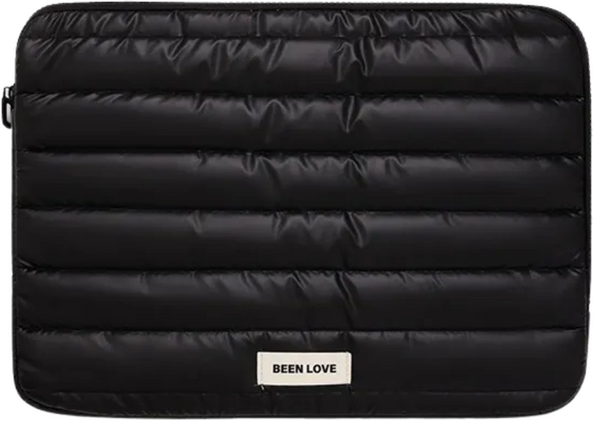 온결상 패딩 노트북 파우치, 블랙, 1개