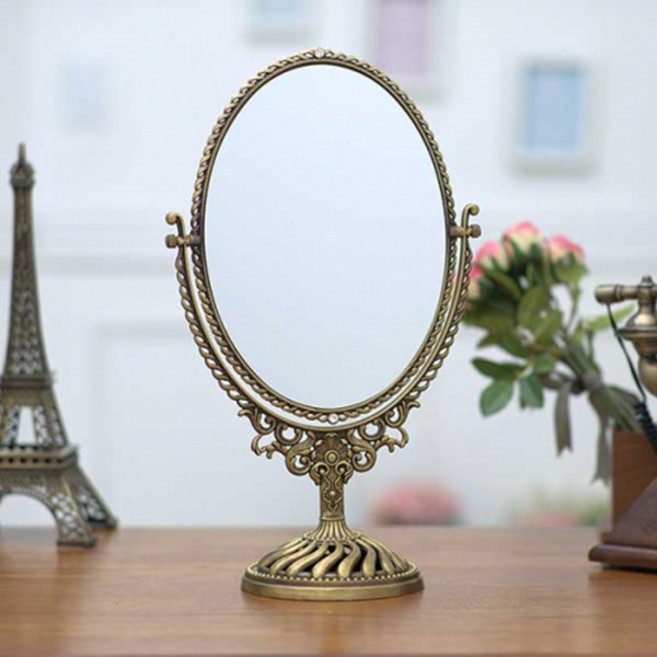 아테리나 파도 스탠드 탁상 양면거울, 대사이즈 신주