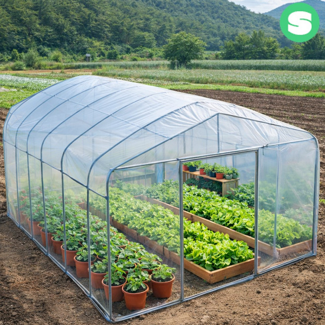32mm용 폭3m/4m 길이3m~6m 조립식비닐하우스 내재해형 셀프시공 상인농자재, 1개