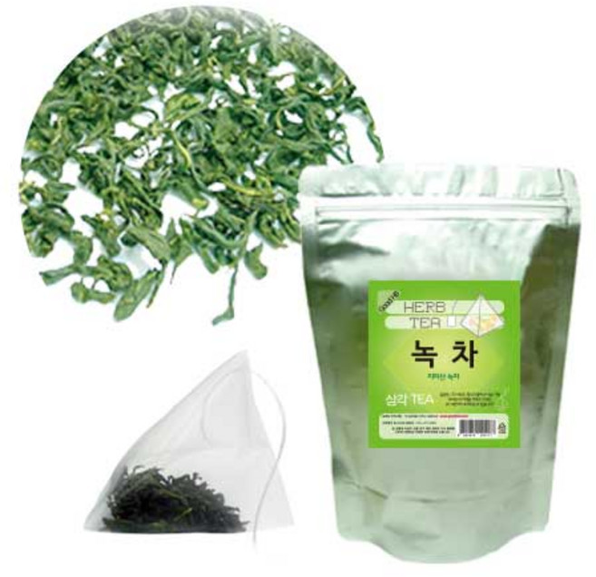 좋은한방 지리산 하동 녹차 삼각티백 (안심 생분해 PLA 망), 300개, 50개입, 1.1g