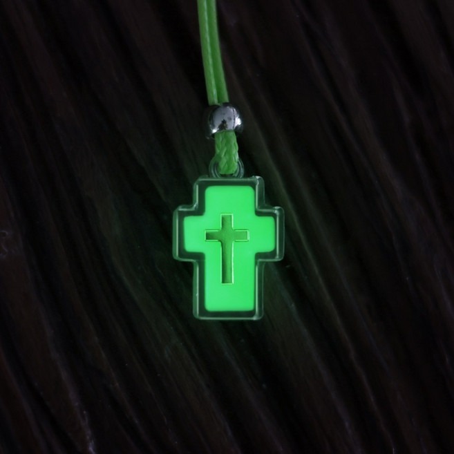 교회 선물 야광 십자가목걸이 CROSS (소-낱개), 소, 1개