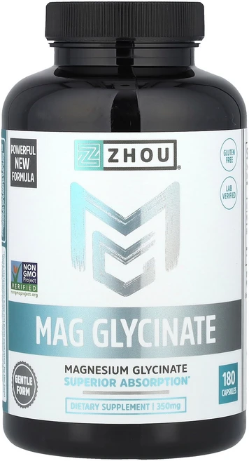 Zhou Nutrition Mag 글리시네이트 캡슐 180정 Nutrition (조우 뉴트리션), 상세페이지 참조, 1개, 상세페이지 참조 - 쿠팡