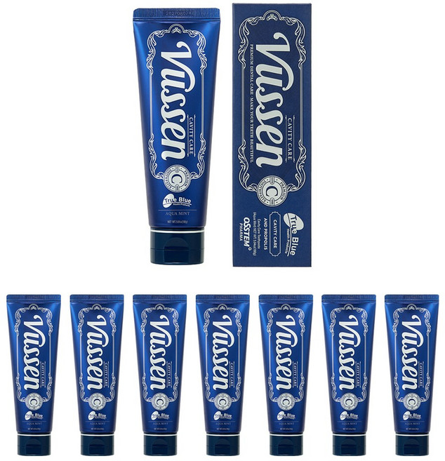 코스트코 오스템 뷰센 트루블루 C 충치 케어 프로폴리스 치약 대용량, 160g, 8개