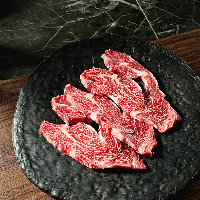 손질 잘 된 1++등급 한우 꽃살 200g 구이용, 1개