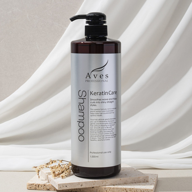 아베스케라틴케어 극손상모샴푸1000ml컬러 대용량약산성 단백질 미용실샴푸 두피 산성 비듬, 1L, 1개