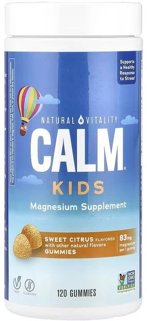 내추럴 바이탈리티 CALM 어린이용 구미젤리 스위트 시트러스 60구미, 1개, 120정 - 쿠팡