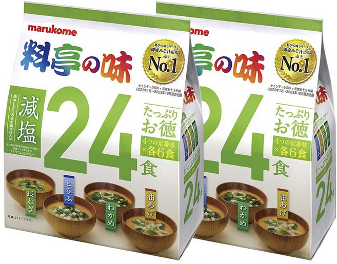 丸米 料亭之味 低鹽 萵 + 豆腐 + 海帶 + 油豆腐 24入, 2個, 396g