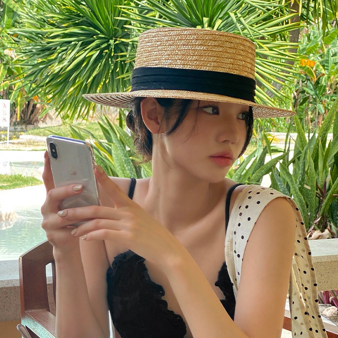 [비치팜]프랑 파나마 햇 비치룩 휴양지 밀짚 모자 벙거지