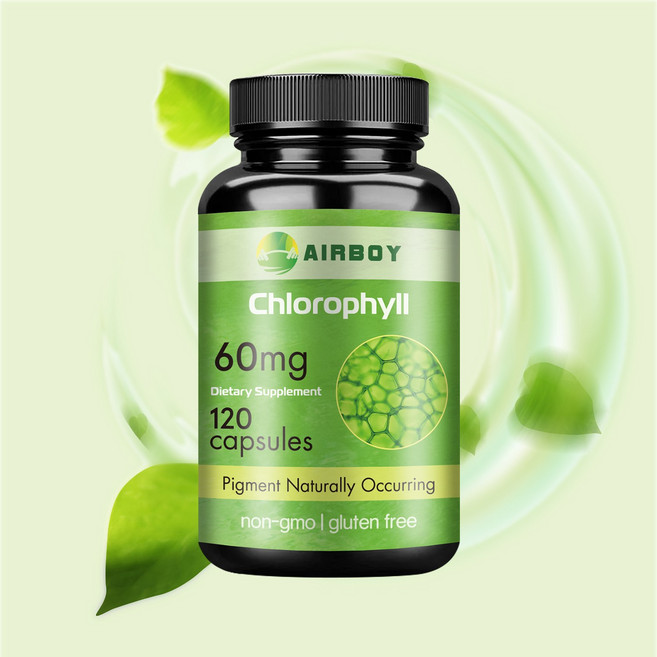 AIRBOY 葉綠素 60mg 膠囊 120顆, 120組