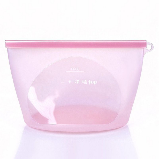 便攜封口袋防漏食品級分裝袋, 1個, RS【粉色款】1000ml
