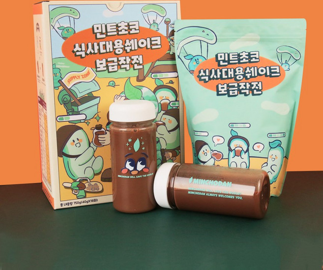 민초단 민트초코 식사대용쉐이크 보급작전 750g 아침식사대용 아침대용식 식사대용식, 1개, 1개입