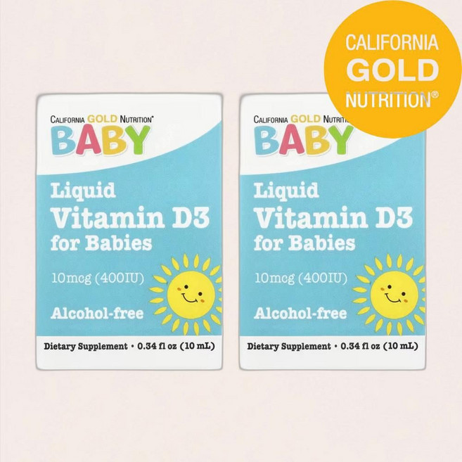 CGN 영아용 비타민D3 드롭 10mcg 10ml Liquid vitamin 2병, 2개