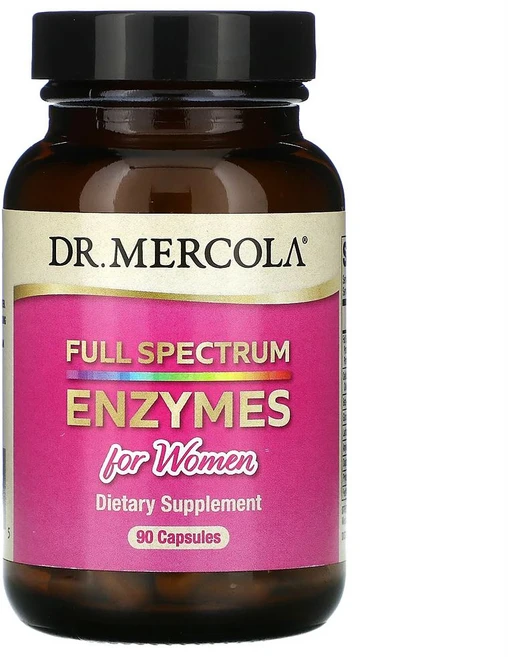 Dr Mercola Full Spectrum Enzymes for Women 닥터 머콜라 풀 스펙트럼 엔자임 포 우먼 소화효소 90캡슐, 90정, 1개 - 쿠팡