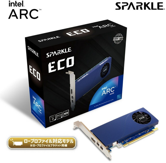 스파클 SA310C-4G 50W ECO 시리즈 그래픽 카드 인텔 아크 A310, A310 ECO