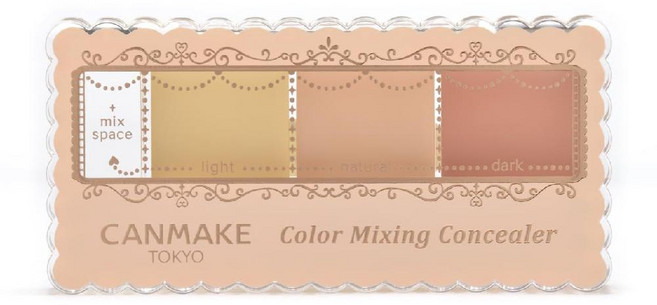 일본 캔메이크 컬러 믹싱 컨실러 04 레드 베이지 4.2g (3가지색 팔레트), 1개
