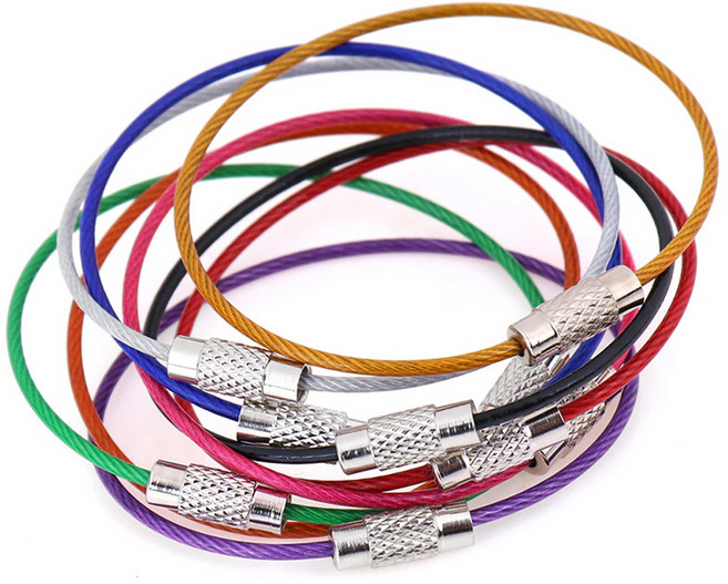 다용도 와이어 체인 / 열쇠고리 / 키홀더 / 7종 컬러, 실버, 1개