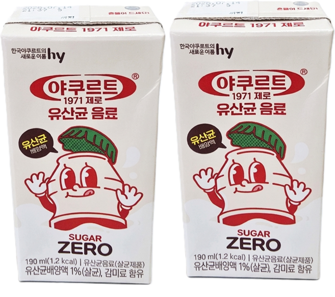 에치와이 야쿠르트 1971 제로, 48개, 190ml
