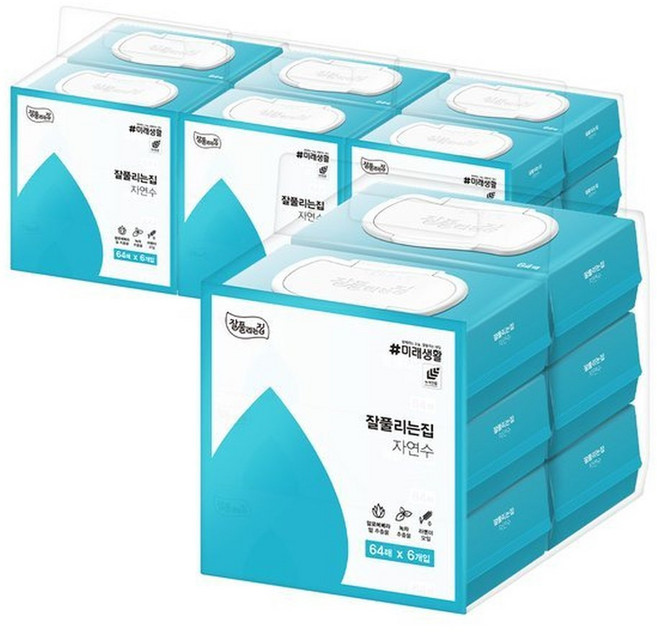 미래생활 잘풀리는집 자연수(캡형)64매x6입x4팩, 64매, 4개