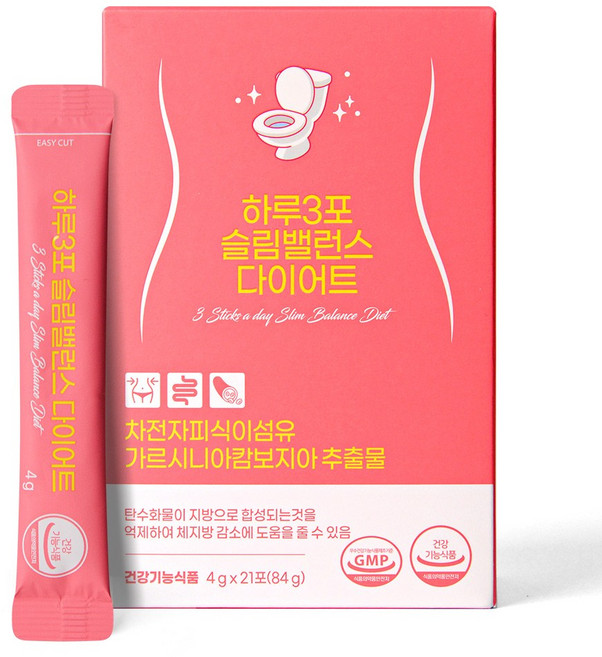 하루3포 슬림밸런스 다이어트 차전자피 식이섬유 가르시니아, 1개, 21회분