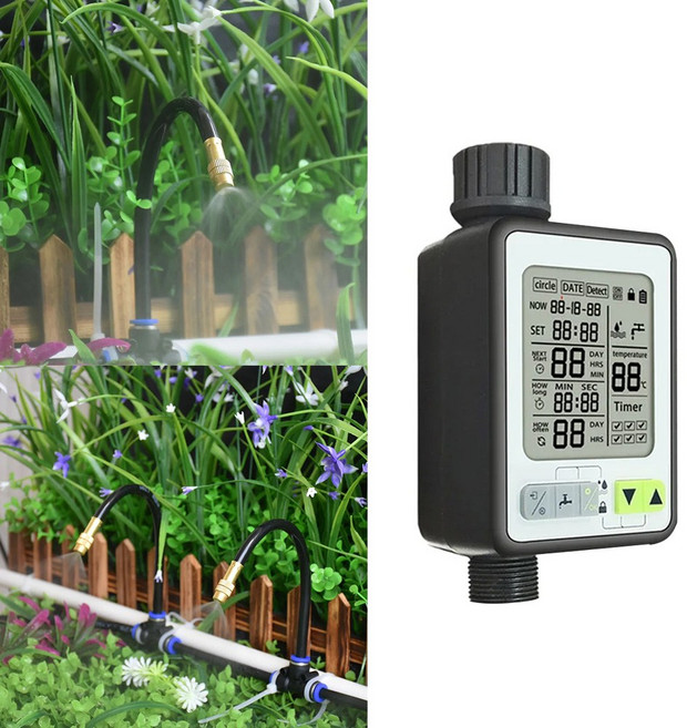 HK sell 프리쿨 자동 물주기 세트 각도 조절 미세 분사, 20P 세트(급수타이머 포함), 1개