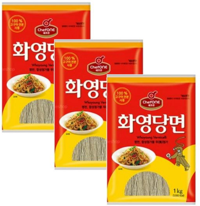 정원 쉐프원 화영당면 1kg 3개