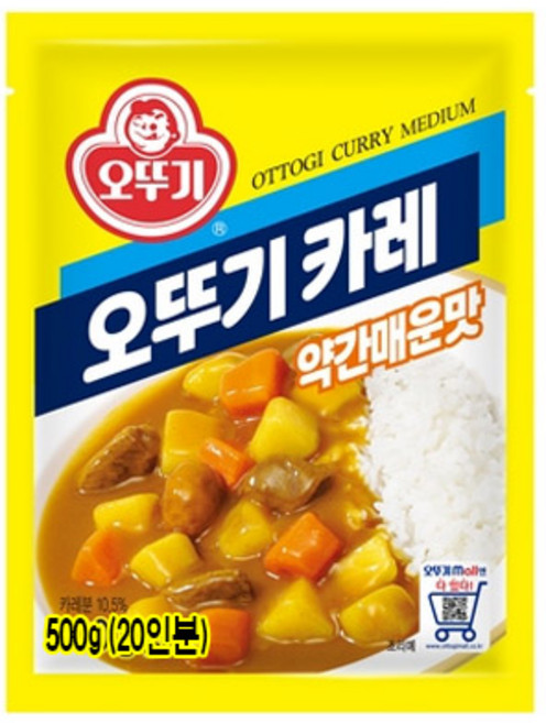오뚜기 카레 과립형 약간매운맛, 500g, 1개