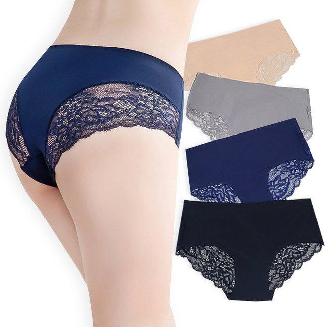 셔니하우스 레이스 노라인 팬티 4종 세트