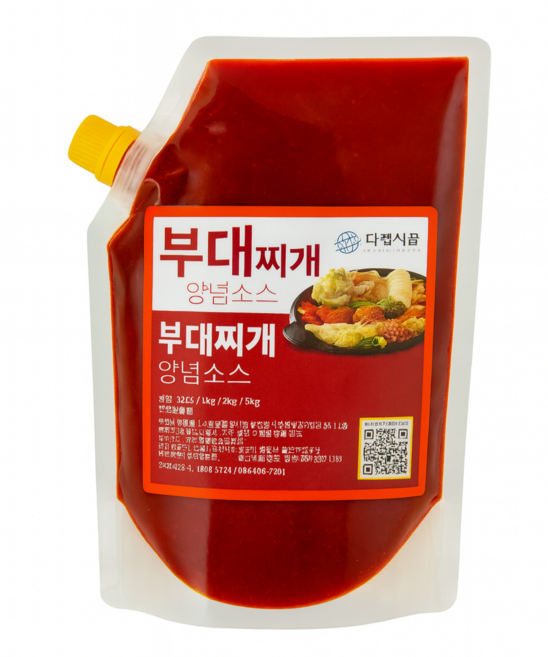 다렘부대찌개양념소스 1kg 2kg 가능 찌개양념 동태탕 매운탕양념 직접제조 전문점납품양념 가성비 고점도양념장 다렘식품, 1개